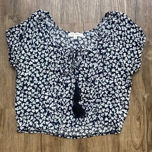 Honey Punch Crop Top Tassel Women Small